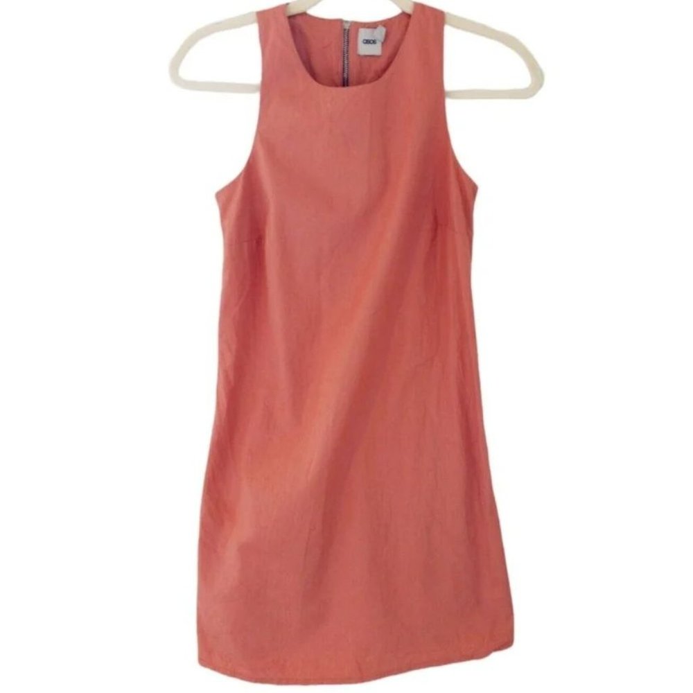 ASOS Tank Racer back Dress in Coral Size 4
